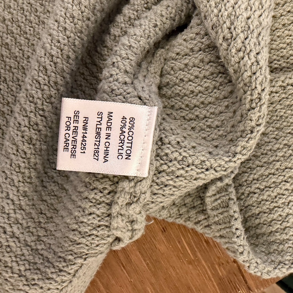 Sincerely Jules Waffle Knit Henley Sweater Neutral Cozy Top Small - Picture 3 of 3